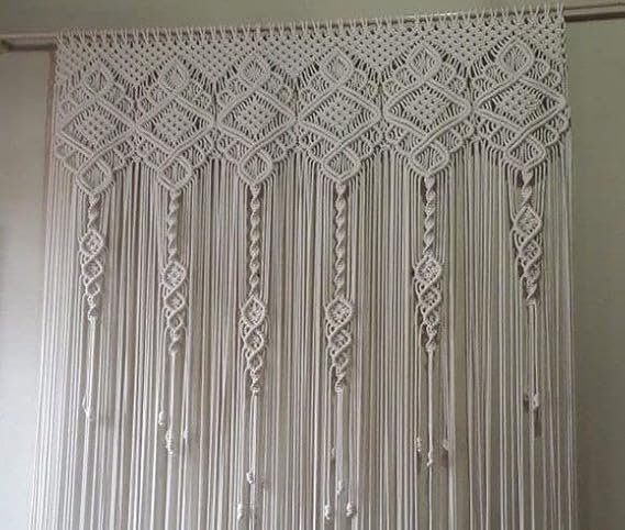 Handmade Macrame Curtains For Home Decor 7 feet - Leechoo